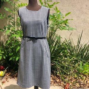 Lands’ End Ponte Houndstooth Dress size 12